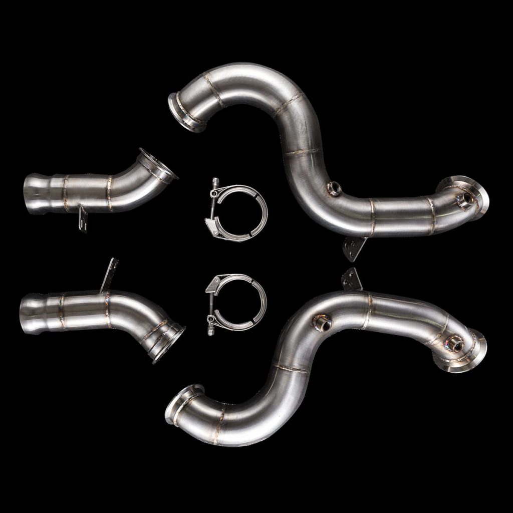 MERCEDES AMG M177 (W222) CATLESS DOWNPIPES by BlackBoost UAE | USA | EU | CA | CN