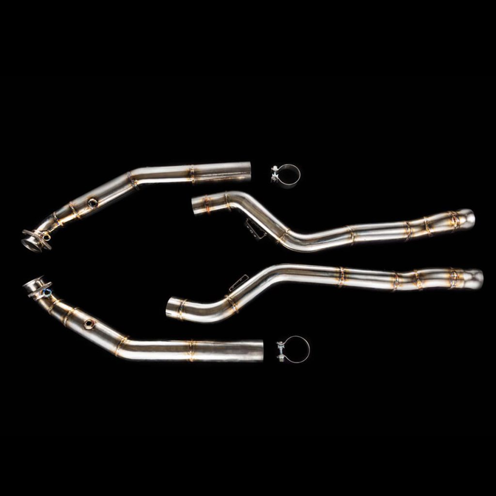 MERCEDES CLS E63 AMG M157 OVERSIZED CATLESS DOWNPIPES by BlackBoost UAE | USA | EU | CN